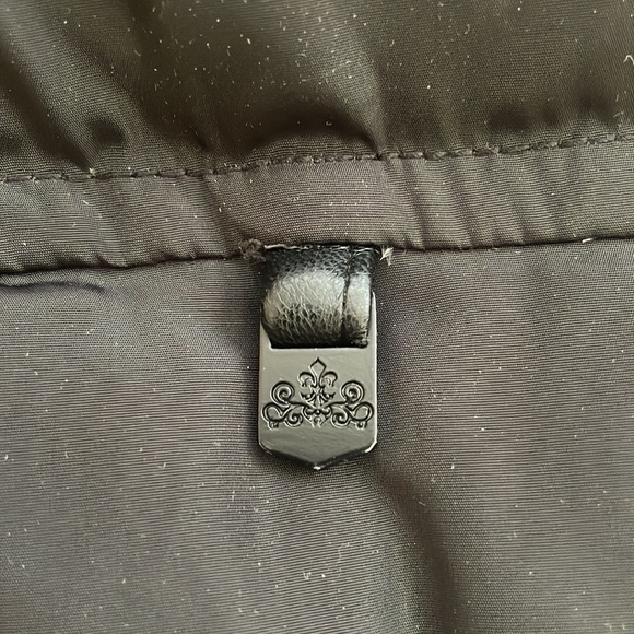 Nicole Benisti Leather-trim Down Jacket Black Size XS - Picture 11 of 16